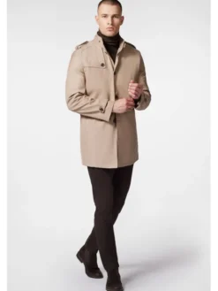 Próchnik Płaszcz przejściowy PM2 PC131223000005 Beżowy Regular Fit