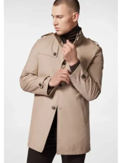 Próchnik Płaszcz przejściowy PM2 PC131223000005 Beżowy Regular Fit