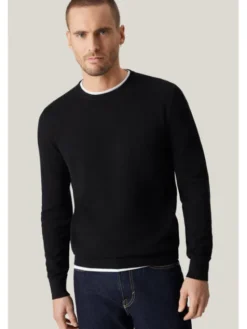 Próchnik Sweter PM17 SW073225000114 Czarny Regular Fit