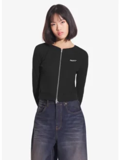 PROSTO. Bluzka Ribbed Czarny Regular Fit