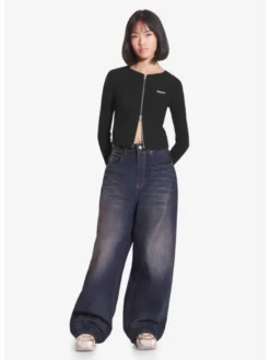 PROSTO. Bluzka Ribbed Czarny Regular Fit