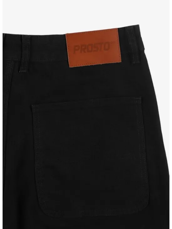PROSTO. Jeansy Work Czarny Straight Leg