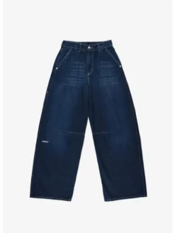PROSTO. Jeansy Work Granatowy Loose Fit