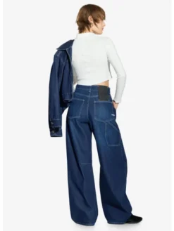 PROSTO. Jeansy Work Granatowy Loose Fit