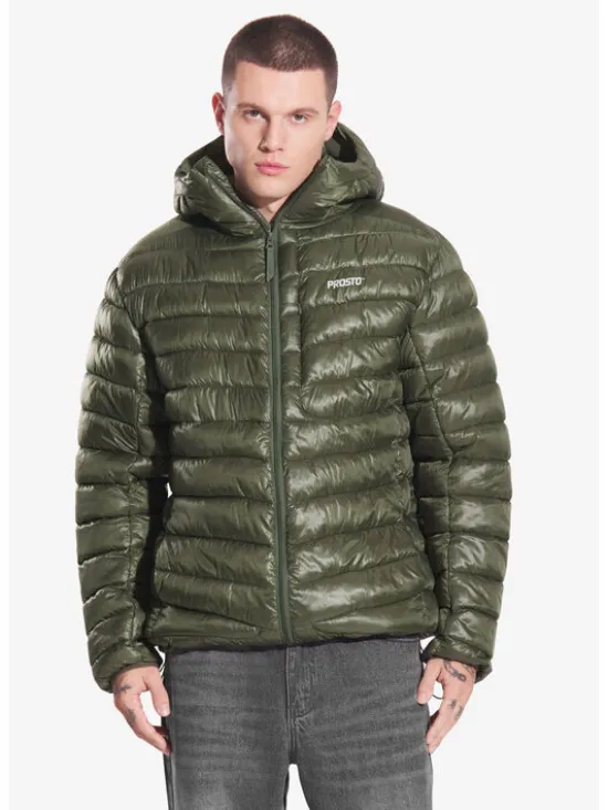 PROSTO. Kurtka przejściowa Light Weight Zielony Regular Fit