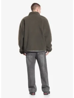PROSTO. Kurtka zimowa Sherpa Reverse Zielony Regular Fit