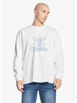 PROSTO. Longsleeve Crest Biały Regular Fit
