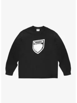 PROSTO. Longsleeve Splash Shield Czarny Regular Fit