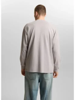 PROSTO. Longsleeve Splash Shield Szary Regular Fit