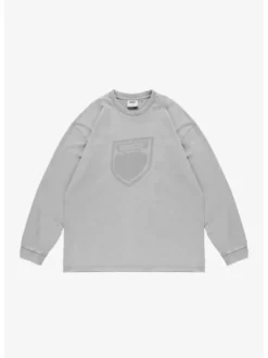 PROSTO. Longsleeve Splash Shield Szary Regular Fit