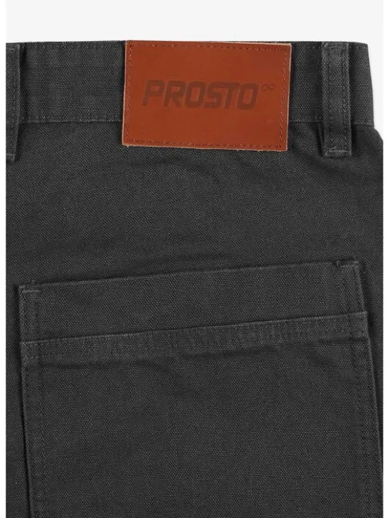 PROSTO. Spodnie materiałowe Utility Szary Regular Fit