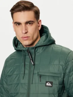Quiksilver Kurtka przejściowa Check Mate EQYJK04095 Zielony Regular Fit