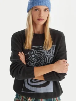 Quiksilver Sweter Barnwell EQWSW03026 Szary Regular Fit