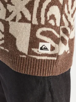 Quiksilver Sweter Hall City EQYSW03329 Brązowy Regular Fit