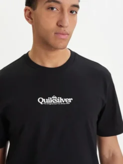 Quiksilver T-Shirt EQYZT08174 Czarny Regular Fit