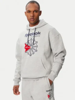 Reebok Bluza Hainrich RK25734CCM Szary jasny Regular Fit
