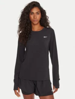 Reebok Koszulka techniczna RK25184CCW Czarny Slim Fit