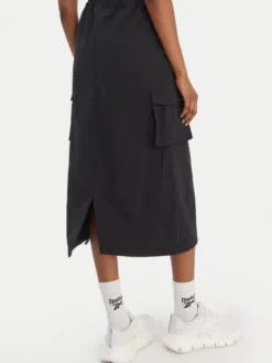 Reebok Spódnica midi Gabrielle RK25513CCW Czarny Regular Fit