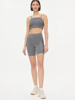 Reebok Szorty sportowe Yoga Performance IM4040 Szary Tight Fit