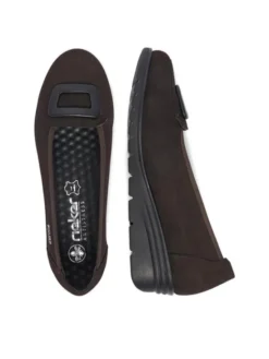 Rieker Baleriny CEO-L5362-25 Brązowy ciemny