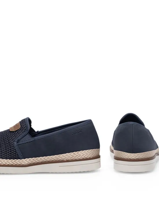 Rieker Espadryle B2366-14 Niebieski