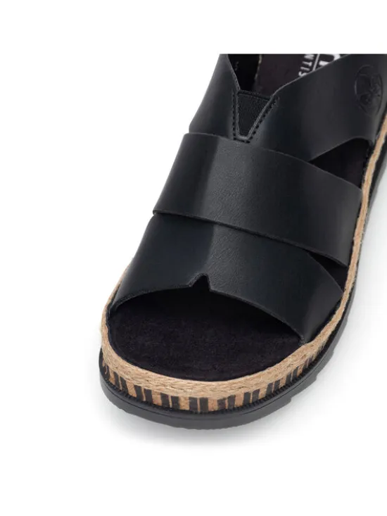 Rieker Espadryle V7989-00 Czarny