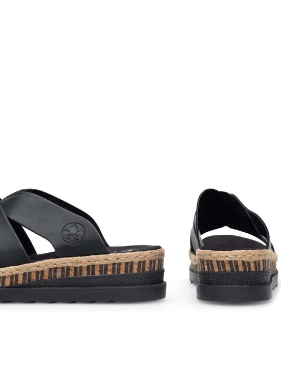 Rieker Espadryle V7989-00 Czarny