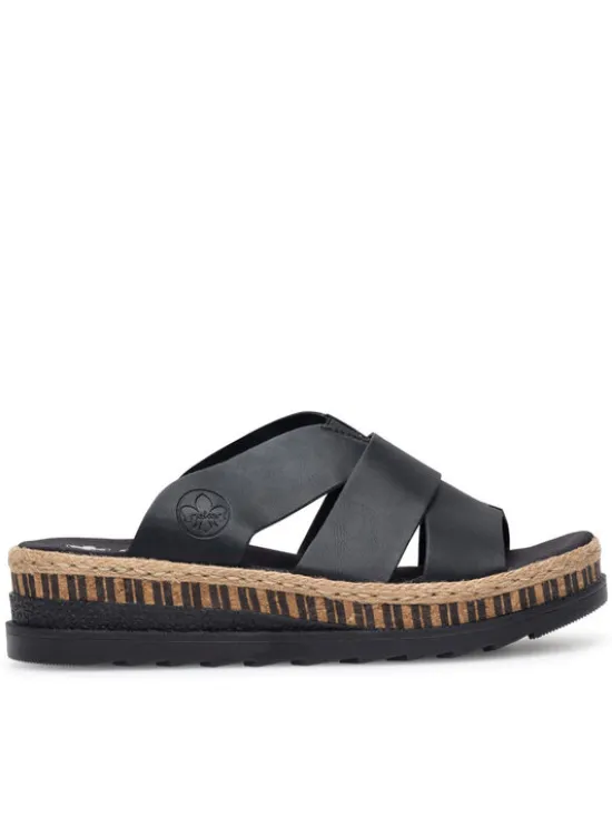 Rieker Espadryle V7989-00 Czarny