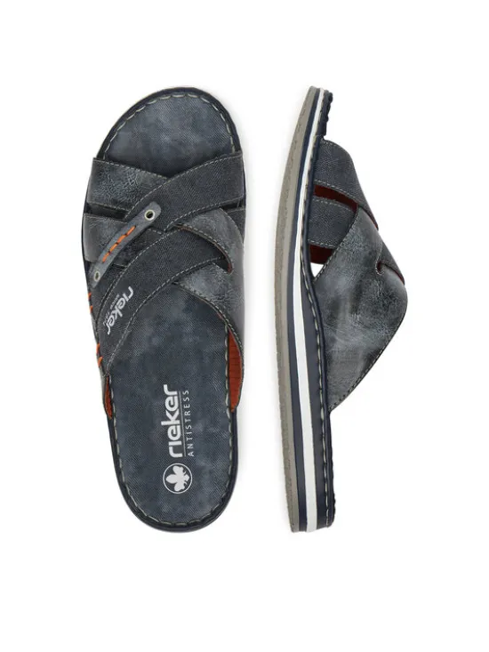Rieker Klapki 21599-14 Granatowy