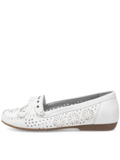 Rieker Mokasyny L6396-80 Biały