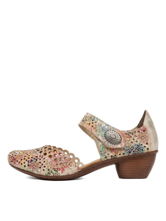 Rieker Półbuty 43753-91 Beżowy