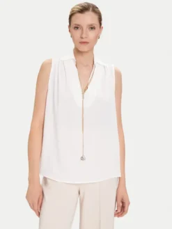 Rinascimento Bluzka CFC0125726003 Biały Regular Fit
