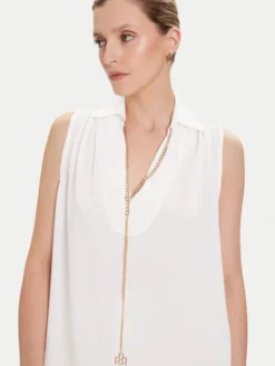 Rinascimento Bluzka CFC0125726003 Biały Regular Fit