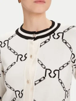 Rinascimento Kardigan CFM0012074003 Biały Regular Fit