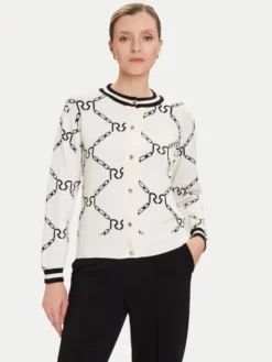 Rinascimento Kardigan CFM0012074003 Biały Regular Fit