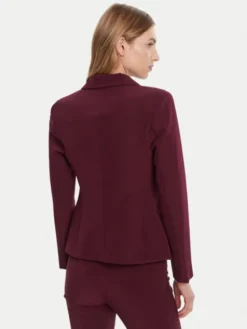 Rinascimento Marynarka CFC0126227003 Bordowy Slim Fit