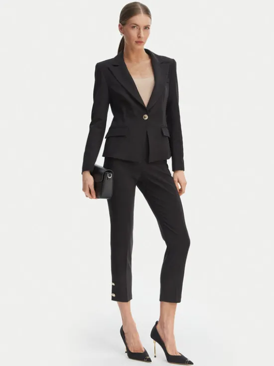 Rinascimento Marynarka CFC0128649003 Czarny Slim Fit