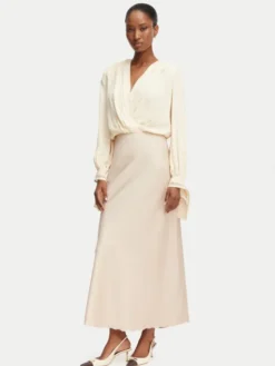 Rinascimento Spódnica maxi CFC0128467003 Beżowy Regular Fit