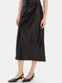 Rinascimento Spódnica midi CFC0125416003 Czarny Regular Fit