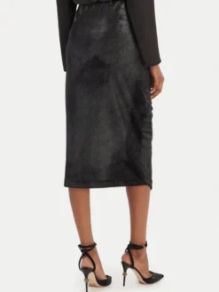 Rinascimento Spódnica midi CFC0126525003 Czarny Slim Fit