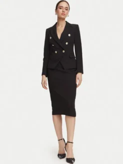 Rinascimento Spódnica ołówkowa CFC0130146003 Czarny Slim Fit