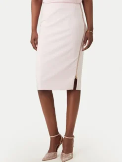 Rinascimento Spódnica ołówkowa CFC0127985003 Różowy Slim Fit