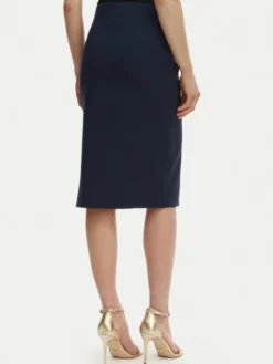 Rinascimento Spódnica ołówkowa CFC0127985003 Granatowy Slim Fit