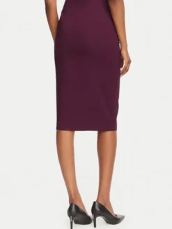 Rinascimento Spódnica ołówkowa CFC0130146003 Bordowy Slim Fit