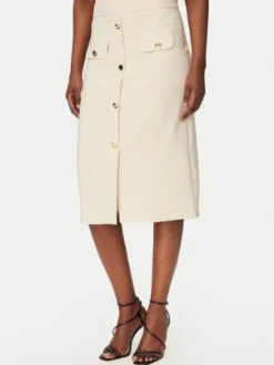 Rinascimento Spódnica ołówkowa CFC0128271003 Beżowy Slim Fit