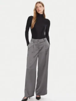 Rinascimento Spodnie palazzo CFC0124993003 Szary Wide Leg