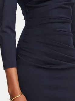 Rinascimento Sukienka koktajlowa CFC0130327003 Granatowy Slim Fit