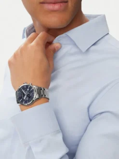 Roamer Zegarek Superior Chrono 508837 41 45 50 Srebrny