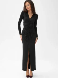 Roco Fashion Sukienka wieczorowa Eloria Czarny Slim Fit