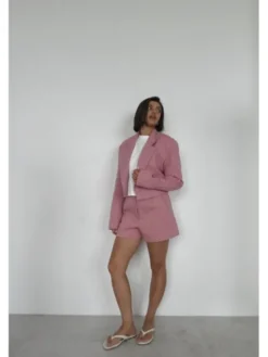 ROSE AVENUE Bermudy MARISA Różowy Basic Fit